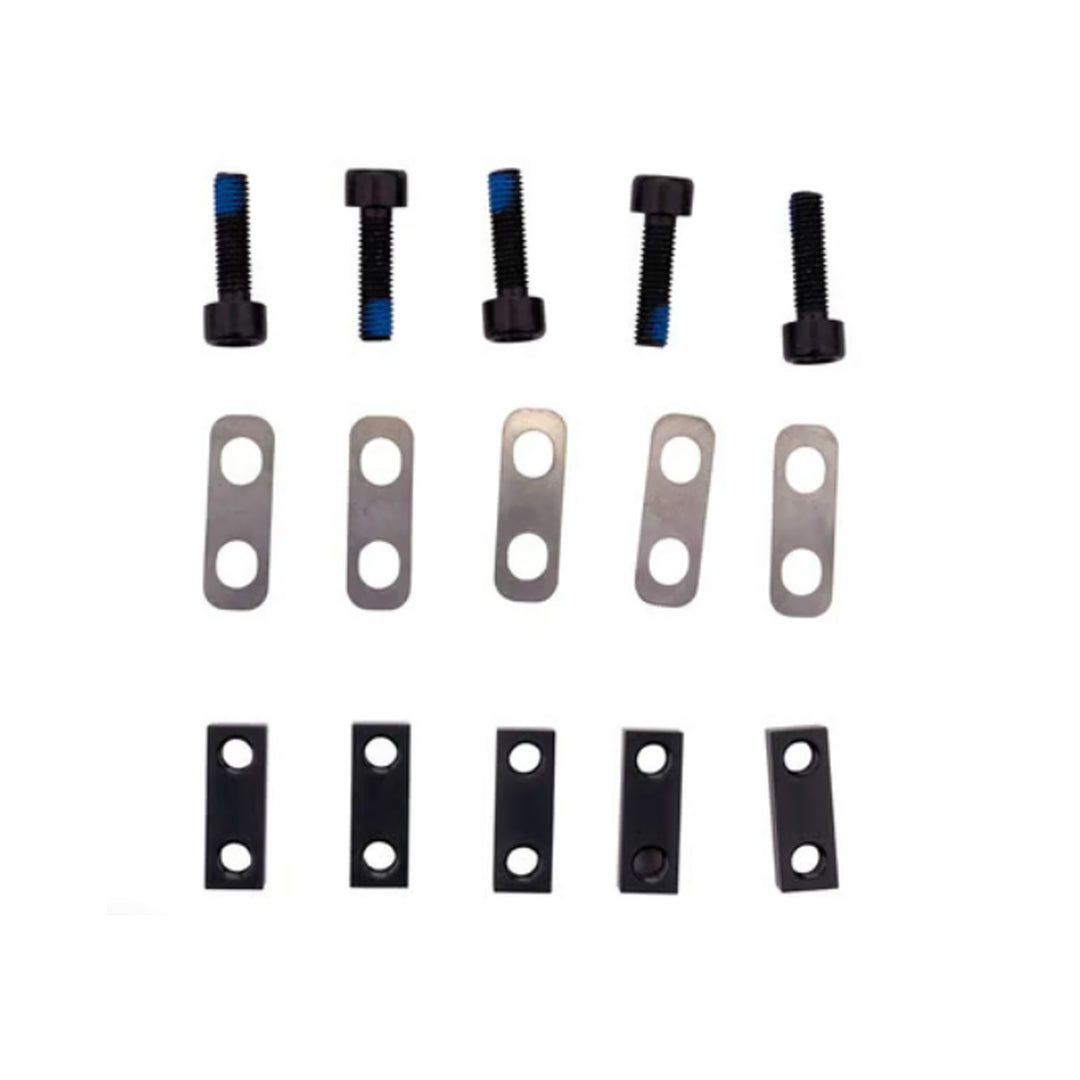 Kit: FOX 40/Marzocchi 58 Lower Leg Axle Pinch Bolt Parts (5 Each: Fasteners, shims, and pinch bars. Axle not included)