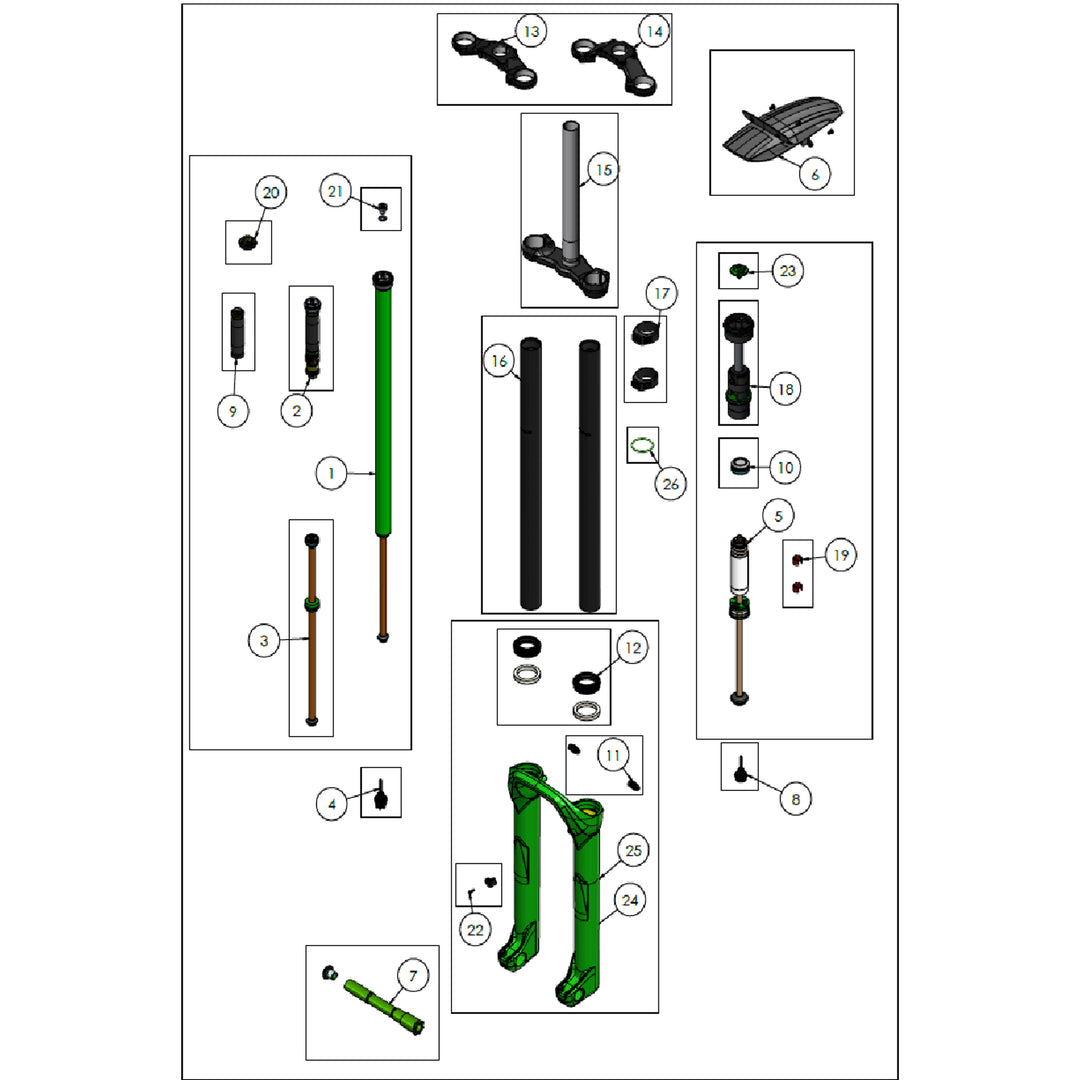 DVO Onyx DC factory parts